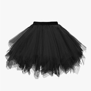 Elegant Black Tulle Skirt
